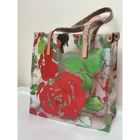 New Dooney & Bourke Clear Lunch Bag Tote Floral Multicolor - Picture 2 of 7